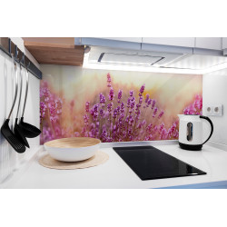 PANEL SZKLANY DO KUCHNI 120x50 cm - LAWENDA