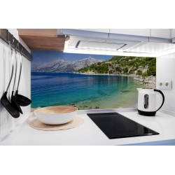 PANEL SZKLANY DO KUCHNI 120x50 cm - MORZE