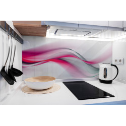 PANEL SZKLANY DO KUCHNI 120x50 cm - RÓŻOWA ABSTRAKCJA