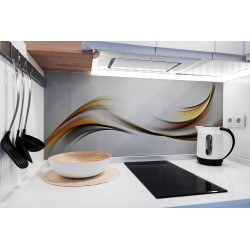 PANEL SZKLANY DO KUCHNI 120x50 cm - POMARAŃCZOWA ABSTRAKCJA