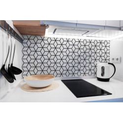 PANEL SZKLANY DO KUCHNI 120x50 cm - KSZTAŁTY