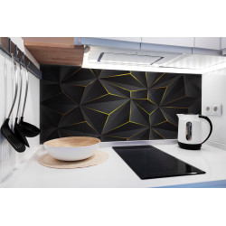 PANEL SZKLANY DO KUCHNI 120x50 cm - TRÓJKĄTY