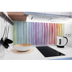 PANEL SZKLANY DO KUCHNI 120x50 cm - AKWARELE