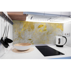 PANEL SZKLANY DO KUCHNI 120x50 cm - ZŁOTO