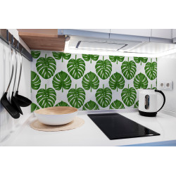 PANEL SZKLANY DO KUCHNI 120x50 cm - MONSTERA