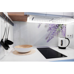 PANEL SZKLANY DO KUCHNI 120x50 cm - LAWENDA II
