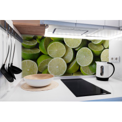 PANEL SZKLANY DO KUCHNI 120x50 cm - LIMONKI II