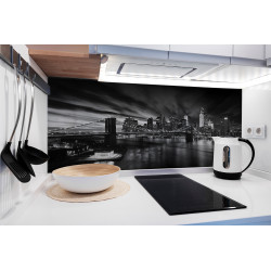 PANEL SZKLANY DO KUCHNI 120x50 cm - NOWY JORK NOCĄ