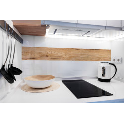 PANEL SZKLANY DO KUCHNI 120x50 cm - DREWNIANY PASEK II