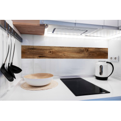 PANEL SZKLANY DO KUCHNI 120x50 cm - DREWNIANY PASEK III