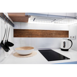 PANEL SZKLANY DO KUCHNI 120x50 cm - DREWNIANY PASEK VIII