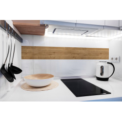 PANEL SZKLANY DO KUCHNI 120x50 cm - DREWNIANY PASEK IX