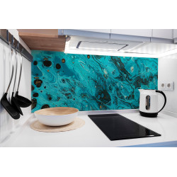 PANEL SZKLANY DO KUCHNI 120x50 cm - NIEBIESKIE TŁO