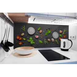 PANEL SZKLANY DO KUCHNI 120x50 cm - PRZYPRAWY II