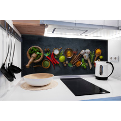 PANEL SZKLANY DO KUCHNI 120x50 cm - KUCHNIA II