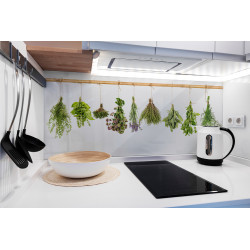 PANEL SZKLANY DO KUCHNI 120x50 cm - SUSZENIE ZIÓŁ
