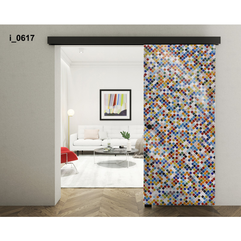 Drzwi szklane przesuwne PortaVetro MOZAIKA i_0617