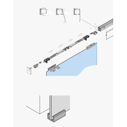 Drzwi szklane przesuwne PortaVetro GAŁĄZKI N_1063