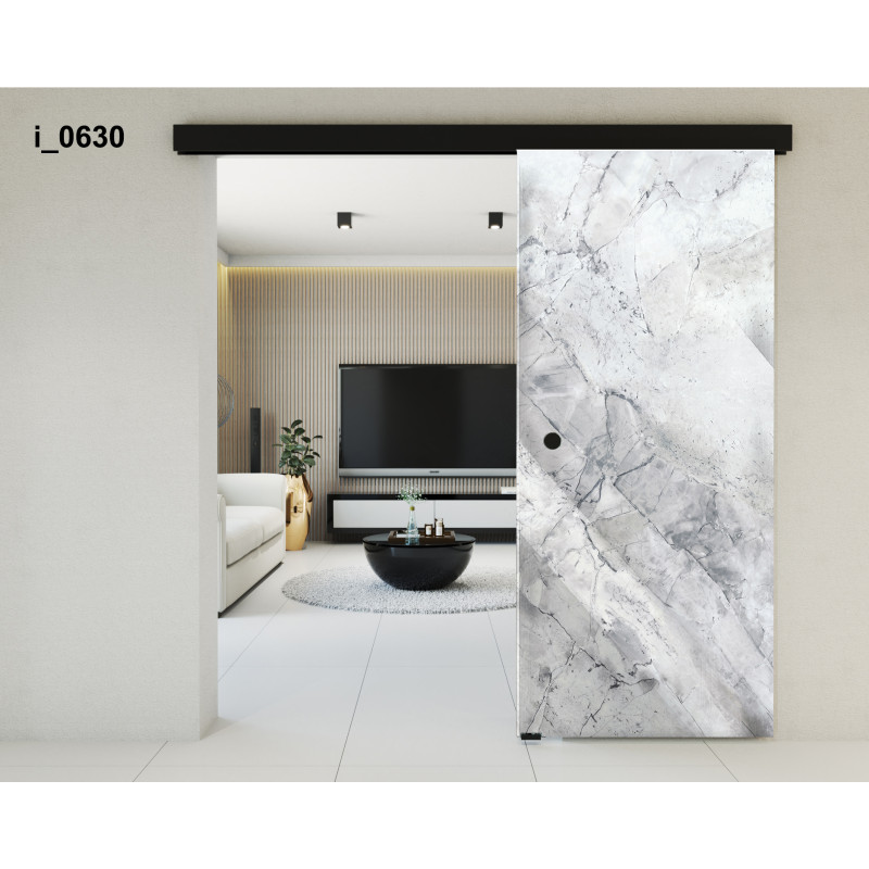 Drzwi szklane przesuwne PortaVetro JASNY MARMUR II i_0630