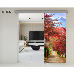 Drzwi szklane przesuwne PortaVetro JAPONIA N_1022 Srebrne