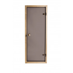 Drzwi szklane do sauny brązowe