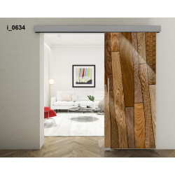 Drzwi szklane przesuwne PortaVetro PANELE i_0634 Srebrne