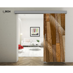 Drzwi szklane przesuwne PortaVetro PANELE i_0634 Srebrne