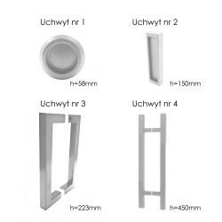 Drzwi szklane przesuwne PortaVetro STRUKTURA i_0637 Srebrne