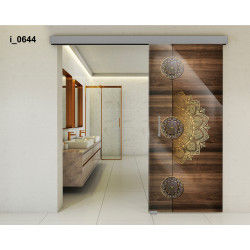 Drzwi szklane przesuwne PortaVetro ZDOBIENIA i_0644 Srebrne