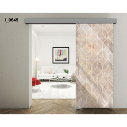 Drzwi szklane przesuwne PortaVetro GRAFIKA i_0645 Srebrne