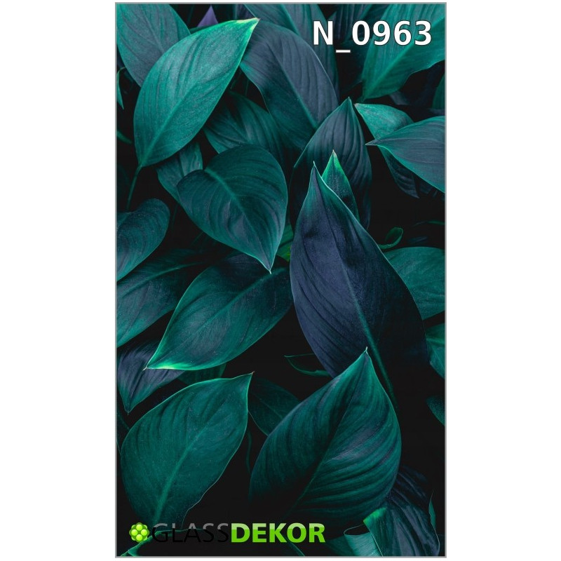 PANEL SZKLANY DO ŁAZIENKI - LIŚCIE II