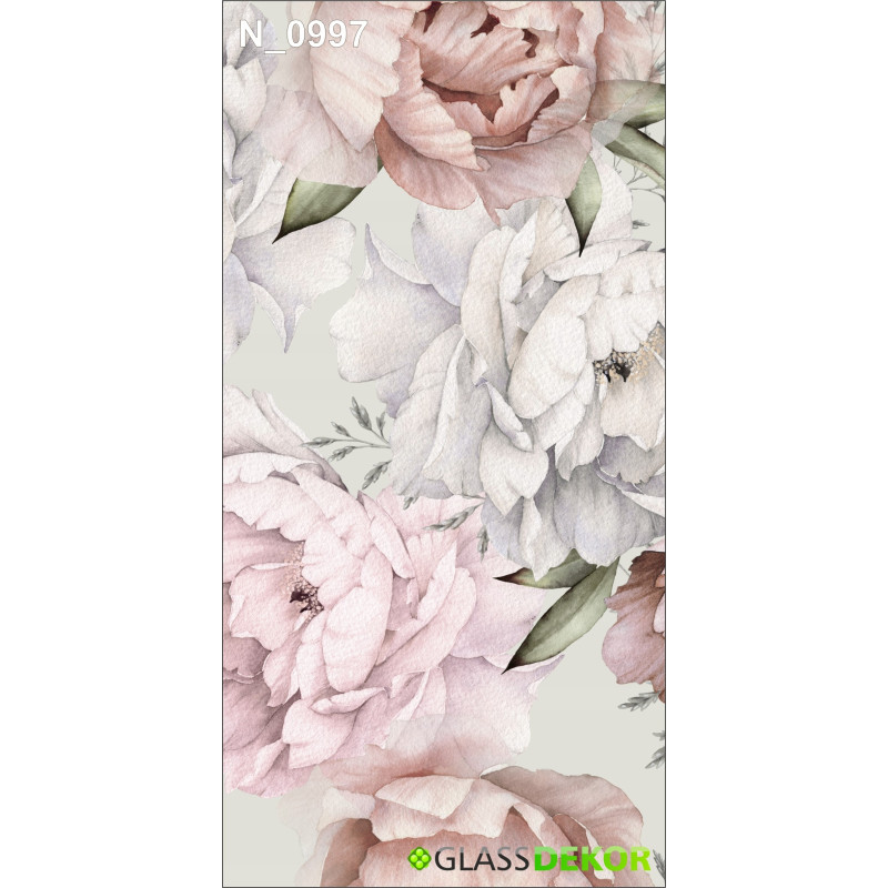 PANEL SZKLANY DO ŁAZIENKI - PIWONIE