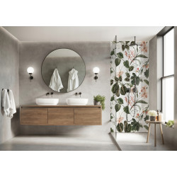 PANEL SZKLANY DO ŁAZIENKI - TROPIKALNE KWIATY