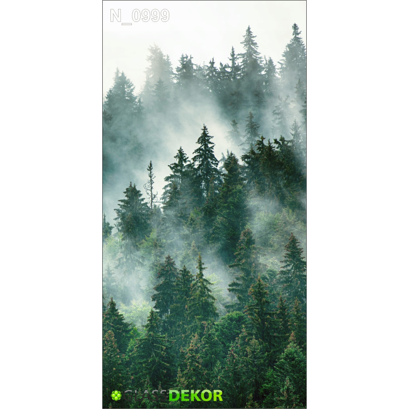 PANEL SZKLANY DO ŁAZIENKI - LAS MGŁA