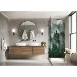 PANEL SZKLANY DO ŁAZIENKI - LAS MGŁA