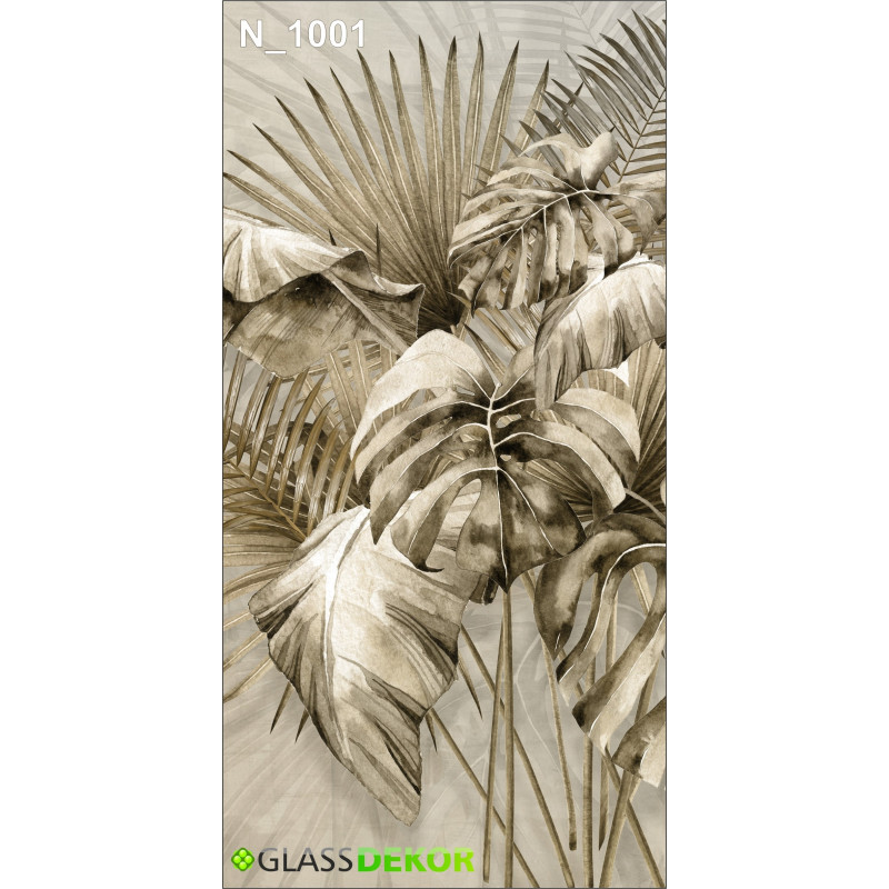 PANEL SZKLANY DO ŁAZIENKI - PALMA MONSTERA