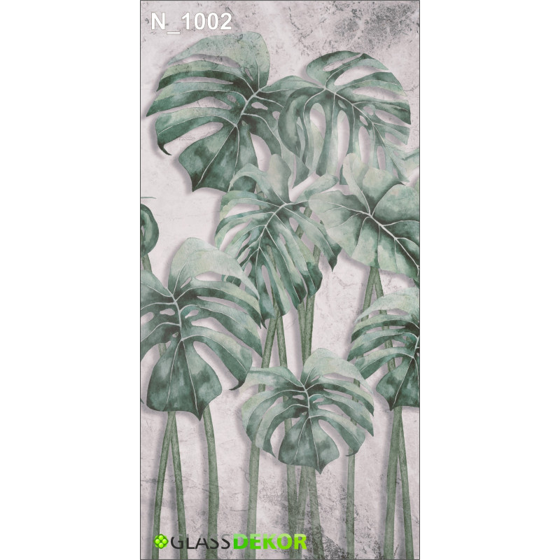 PANEL SZKLANY DO ŁAZIENKI - MONSTERA