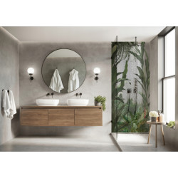 PANEL SZKLANY DO ŁAZIENKI - LIŚCIE TROPIKALNE