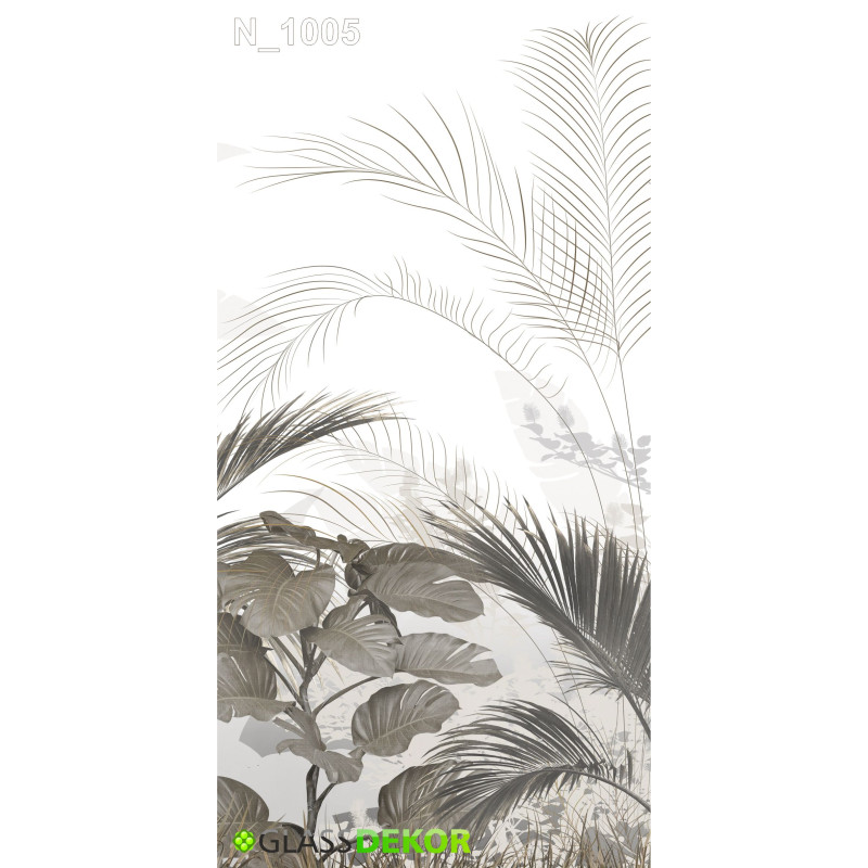 PANEL SZKLANY DO ŁAZIENKI - TROPIKALNE LIŚCIE