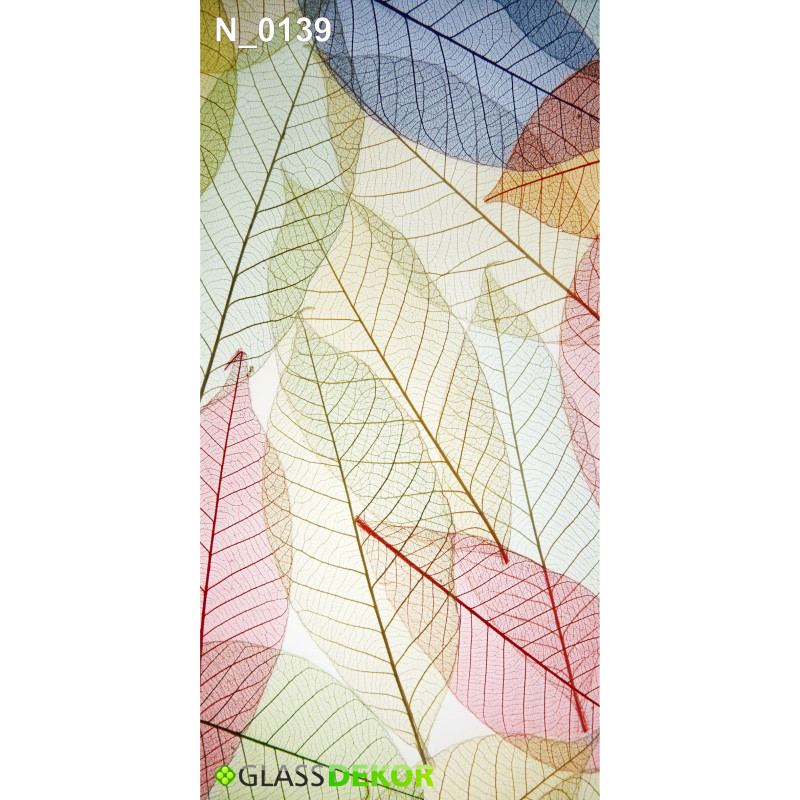 PANEL SZKLANY DO ŁAZIENKI - KOLOROWE LIŚCIE