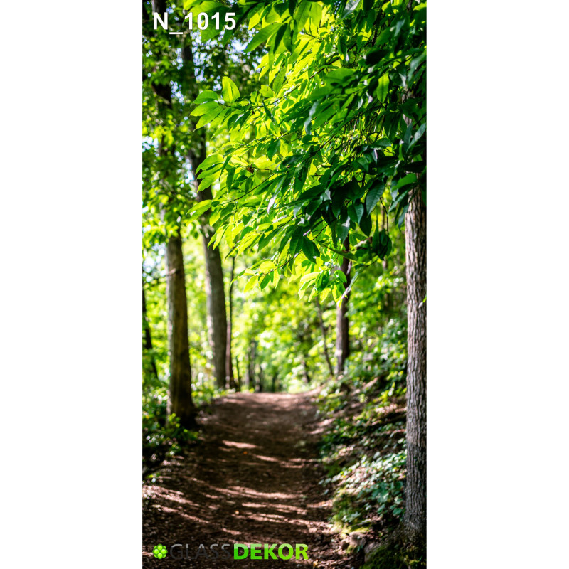 PANEL SZKLANY DO ŁAZIENKI - LAS ŚCIEŻKA