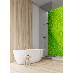 PANEL SZKLANY DO ŁAZIENKI - LIŚĆ ROSA