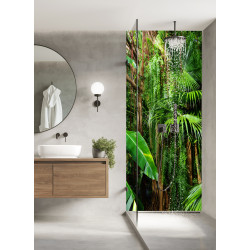 PANEL SZKLANY DO ŁAZIENKI - DŻUNGLA