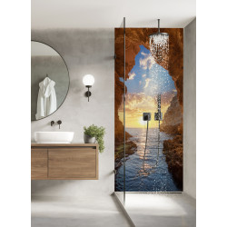 PANEL SZKLANY DO ŁAZIENKI - ZACHÓD SŁOŃCA