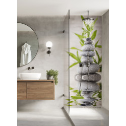 PANEL SZKLANY DO ŁAZIENKI - KAMIENIE SPA