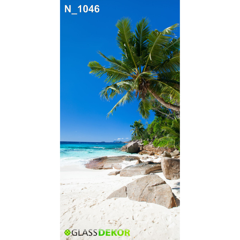 PANEL SZKLANY DO ŁAZIENKI - PLAŻA PALMY