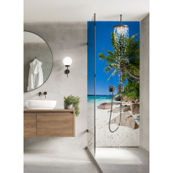 PANEL SZKLANY DO ŁAZIENKI - PLAŻA PALMY