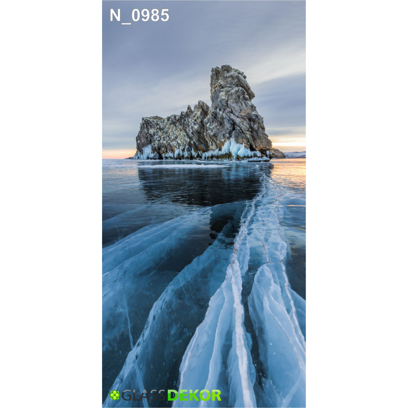 PANEL SZKLANY DO ŁAZIENKI - ZAMARZNIĘTE JEZIORO