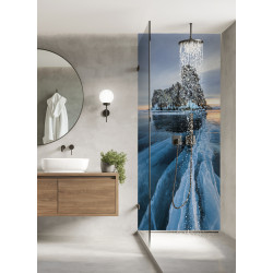 PANEL SZKLANY DO ŁAZIENKI - ZAMARZNIĘTE JEZIORO