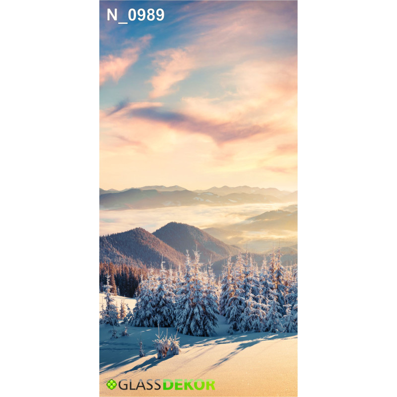 PANEL SZKLANY DO ŁAZIENKI - ZIMA